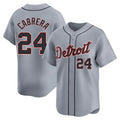 Detroit Tigers #24 Miguel Cabrera Player Gray FEDASGOGE Home Limited Stitched Jerseys