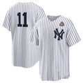 New York Yankees #11 Anthony Volpe White FEDASGOGE 2024 World Series Cool Base Stitched Jersey