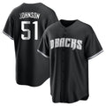 Arizona Diamondbacks #51 Randy Johnson Player Black FEDASGOGE Game Home Stitched Jerseys