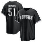 Arizona Diamondbacks #51 Randy Johnson Player Black FEDASGOGE Game Home Stitched Jerseys