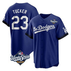 Los Angeles Dodgers #23 Kyle Tucker Player Royal FEDASGOGE World Series City Connect Home Game Stitched Jerseys