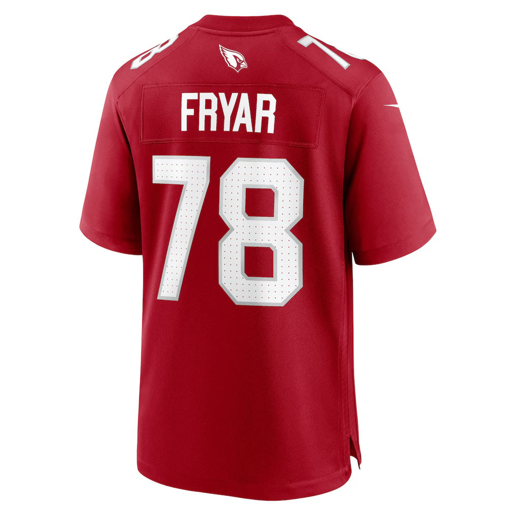 A.Cardinals #78 Josh Fryar Cardinal FEDASGOGE Team Game Jersey