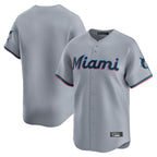 Miami Marlins Blank Player Gray FEDASGOGE Home Limited Stitched Jerseys