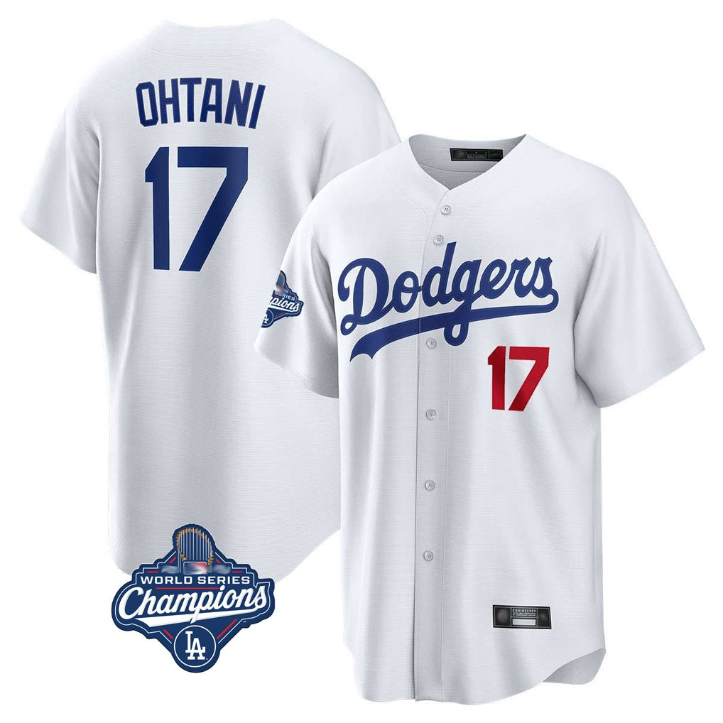 Los Angeles Dodgers #17 Shohei Ohtani Player White FEDASGOGE World Series Meet Home Game Stitched Jerseys