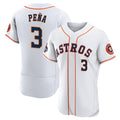Houston Astros #3 Jeremy Pena 2022 World Series White FEDASGOGE Flex Base Stitched Jersey