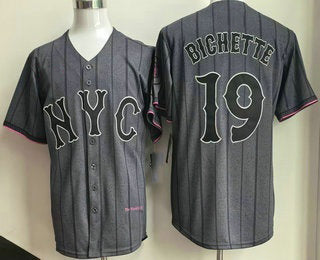New York Mets #19 Bo Bichette Gray FEDASGOGE City Connect Limited Jersey