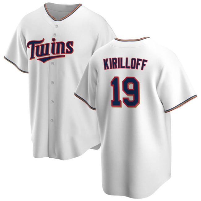 Minnesota Twins #19 Alex Kirilloff White FEDASGOGE Cool Base Stitched Jersey 2