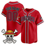 Custom Arizona Diamondbacks x One Piece Red FEDASGOGE Vapor Premier Limited Jersey - Stitched