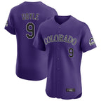 Colorado Rockies #9 Brenton Doyle Player Purple FEDASGOGE Limited Elite Home Stitched Jerseys