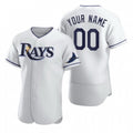 Custom Tampa Bay Rays White FEDASGOGE 2020 Stitched Flex Base Jersey