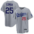 Los Angeles Dodgers #25 Tommy Edman Player Gray FEDASGOGE Game Home Stitched Jerseys