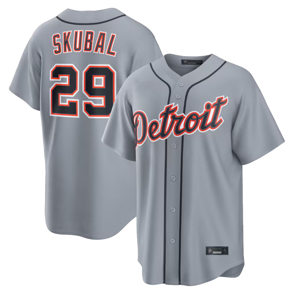 Detroit Tigers #29 Tarik Skubal Player Gray FEDASGOGE Home Game Stitched Jerseys