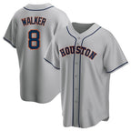 Houston Astros #8 Christian Walker Player Gray FEDASGOGE Home Game Stitched Jerseys