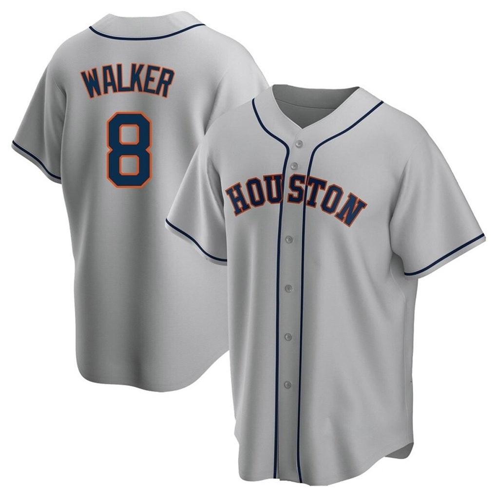 Houston Astros #8 Christian Walker Player Gray FEDASGOGE Home Game Stitched Jerseys