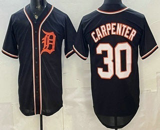 Detroit Tigers #30 Kerry Carpenter 2026 Black FEDASGOGE Fashion Cool Base Jersey