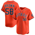 Houston Astros #58 Hunter Brown Orange FEDASGOGE 2025 Alternate Limited Stitched Jersey