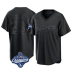 Los Angeles Dodgers #25 Tommy Edman Player Black FEDASGOGE World Series Meet Pitch Fashion T-shirt Stitched Jerseys