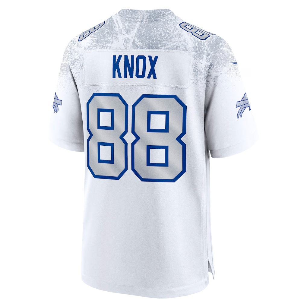 B.Bills #88 Dawson Knox White FEDASGOGE 2025 Rivalries Collection Game Jersey