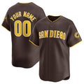 Custom San Diego Padres Brown FEDASGOGE 2024 Away Limited Stitched Jersey