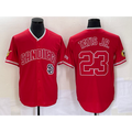 San Diego Padres #23 Fernando Tatis Jr Red FEDASGOGE NEW 2023 Cool Base Stitched Jersey