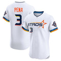 Houston Astros #3 Jeremy Pena Player White FEDASGOGE City Connect Limited Elite Home Stitched Jerseys