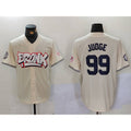 New York Yankees #99 Aaron Judge Cream FEDASGOGE Limited Stitched Jersey 2