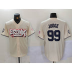 New York Yankees #99 Aaron Judge Cream FEDASGOGE Limited Stitched Jersey 2