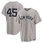 New York Yankees #45 Gerrit Cole Gray FEDASGOGE Road Replica Jersey