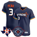 Houston Astros #3 Jeremy Pena Player Navy FEDASGOGE City Connect Texas Patch Vapor Premier Limited Elite Home Stitched Jerseys