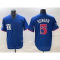 Texas Rangers #5 Corey Seager Royal Blue FEDASGOGE 2023 City Connect Stitched Jersey