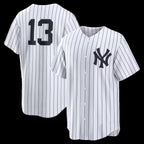 New York Yankees #13 Jazz Chisholm Jr. White FEDASGOGE Home Replica Jersey