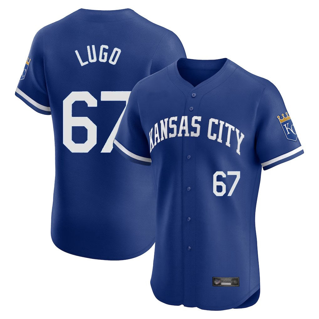 Kansas City Royals #67 Seth Lugo Player Royal FEDASGOGE Limited Elite Home Game Stitched Jerseys