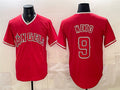 Los Angeles Angels #9 Zach Neto Red FEDASGOGE Stitched Jersey