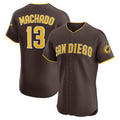 San Diego Padres #13 Manny Machado Brown FEDASGOGE Road Elite Jersey
