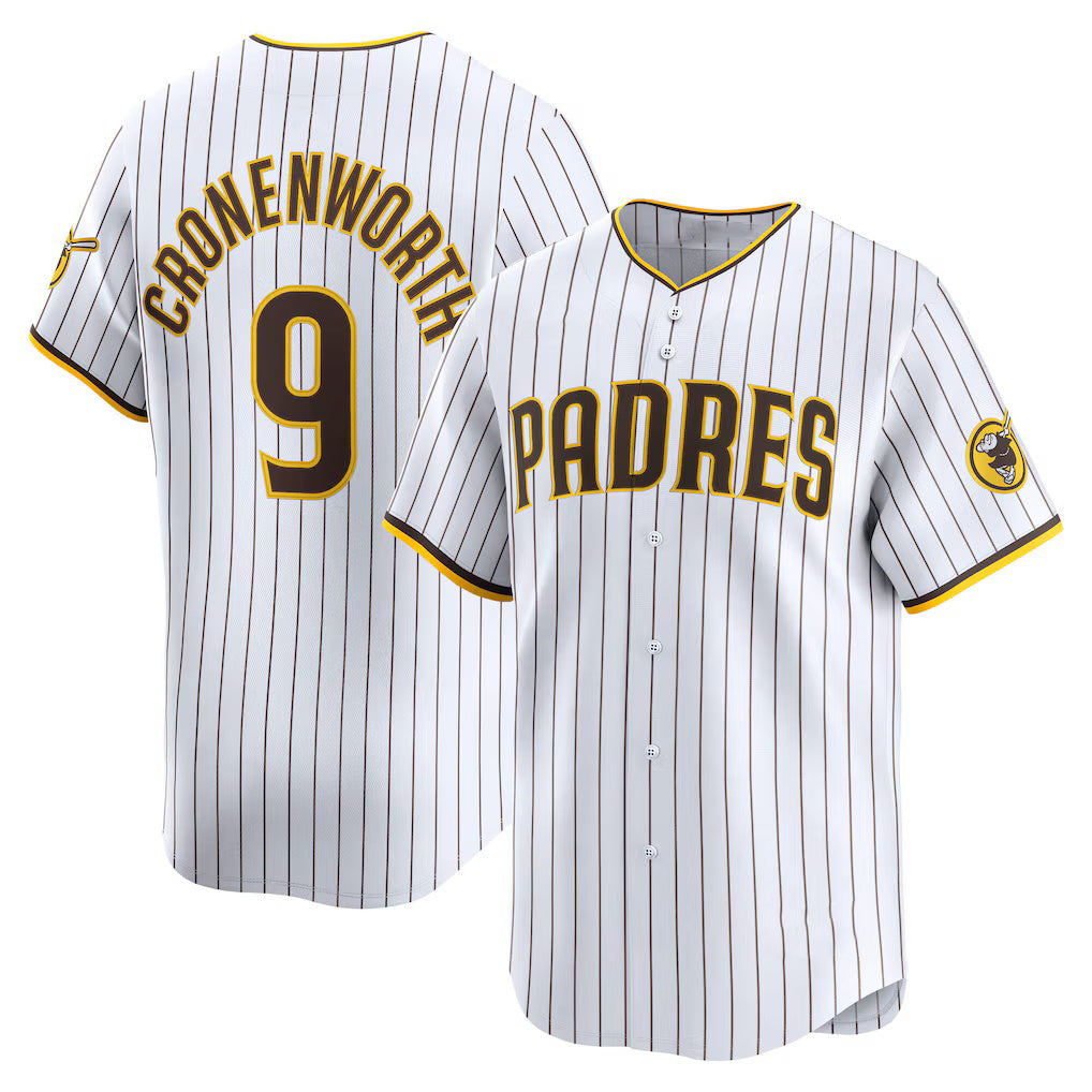 San Diego Padres #9 Jake Cronenworth White FEDASGOGE Home Limited Player Jersey