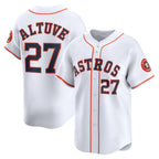 Houston Astros #27 Jose Altuve White FEDASGOGE Home Limited Player Jersey
