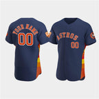 Custom Houston Astros Active Player Navy FEDASGOGE 60th Anniversary Flex Base Stitched Jersey