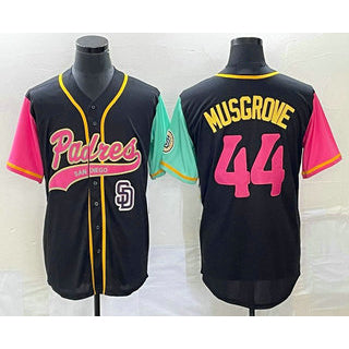 San Diego Padres #44 Joe Musgrove Black FEDASGOGE NEW 2023 City Connect Cool Base Stitched Jersey 2
