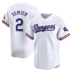 Texas Rangers #2 Marcus Semien White FEDASGOGE Home Limited Player Jersey