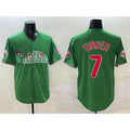Philadelphia Phillies #7 Trea Turner Green FEDASGOGE Phanatic Limited Stitched Jersey
