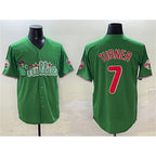 Philadelphia Phillies #7 Trea Turner Green FEDASGOGE Phanatic Limited Stitched Jersey
