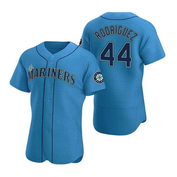 Seattle Mariners #44 Julio Rodr¨ªguez Royal FEDASGOGE Flex Base Stitched Jersey