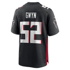 A.Falcons #52 Jovaughn Gwyn Black FEDASGOGE Team Game Jersey