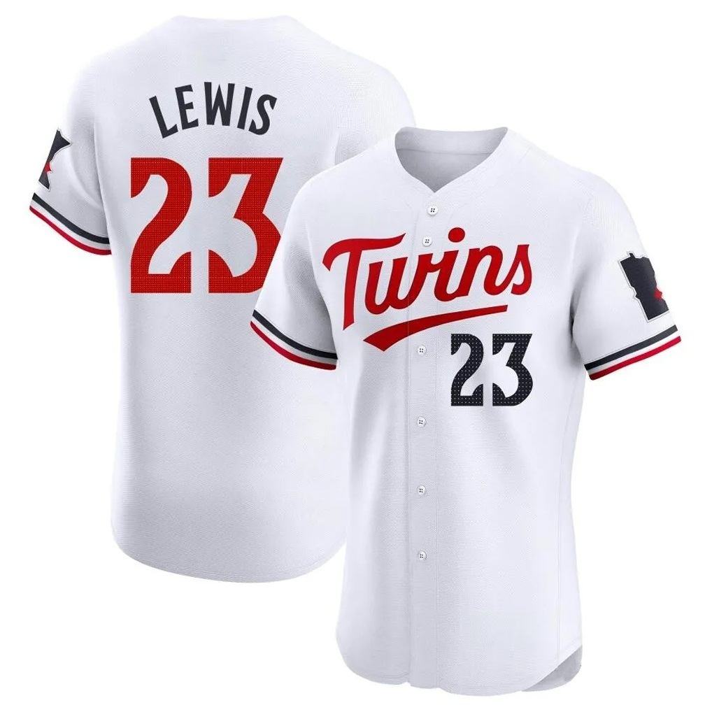 Minnesota Twins #23 Royce Lewis Player White FEDASGOGEHome Limited Elite Stitched Jerseys