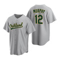 Oakland Athletics #12 Sean Murphy Grey FEDASGOGE Cool Base Stitched Jersey
