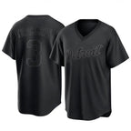 Detroit Tigers #3 Alan Trammell Player Black FEDASGOGE T-shirt Home Game Stitched Jerseys