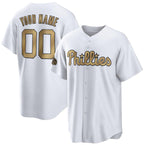 Custom Philadelphia Phillies Active Player White FEDASGOGE 2022 All-Star Cool Base Stitched Jersey