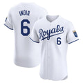 Kansas City Royals #6 Jonathan India Player White FEDASGOGE Alt Limited Elite Home Stitched Jerseys