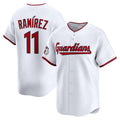 Cleveland Guardians #11 Jos¨¦ Ram¨ªrez White FEDASGOGE Home Limited Player Jersey