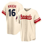 Los Angeles Angels #16 Yusei Kikuchi Player Cream FEDASGOGE City Connect Home Stitched Jerseys